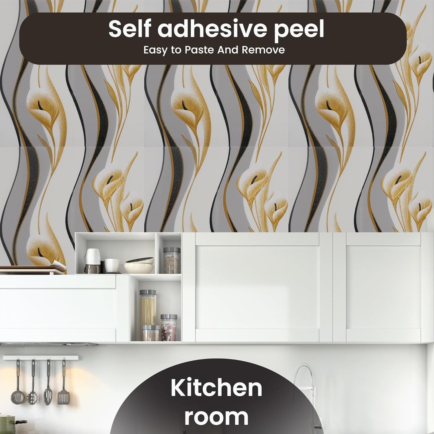 3D Brick Wallpaper PE Foam self Adhesive Brick Design Wall Stickers/DIY Wallpaper for Home Hotel Living Room Bedroom Cafe Deco (70 x 77 cm, White) (Wavy Grey)