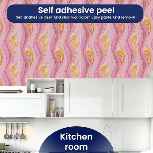 3D Brick Wallpaper PE Foam self Adhesive Brick Design Wall Stickers/DIY Wallpaper for Home Hotel Living Room Bedroom Cafe Deco (70 x 77 cm, White) (Wavy Pink)